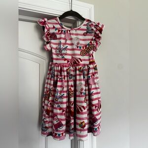 4T Mila & Rose Twirl toddler girls dress - circus print - great condition